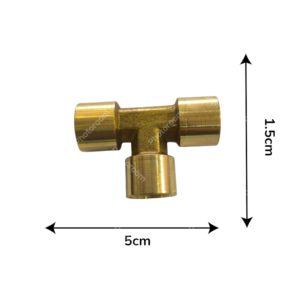 สามทางเกลียวในทองเหลือง FT3 (เกลียวเมีย3หุน)