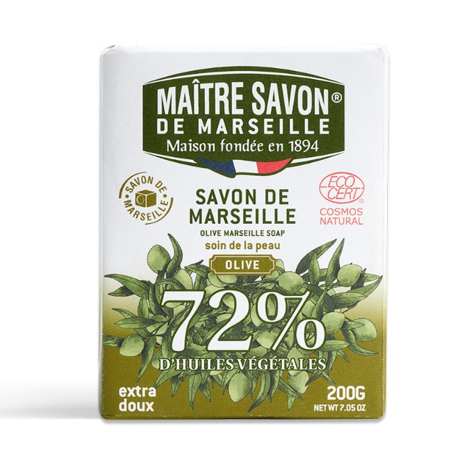Maitre Savon สบู่มะกอกธรรมชาติ Soin de la peau Olive (100 g or 200 g)