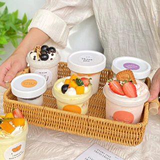 (10,50ใบ/แพ็ค) ถ้วยไอศกรีม 100,200ml. ถ้วยไอติม พุดดิ้ง เต้าฮวย โยเกิร์ต (ถ้วยพร้อมฝา) *สินค้าพร้อมส่ง*