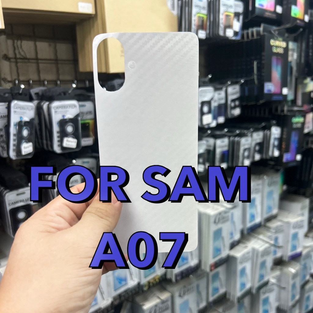 ฟิล์มหลังกันรอยลายเคฟล่า รุ่น Samsung A07(4G) A17(5G) ตรงรุ่น เคฟล่ากันรอยขีดข่วน ป้องกันหลังเครื่อง สินค้าพร้อมส่งในไทย