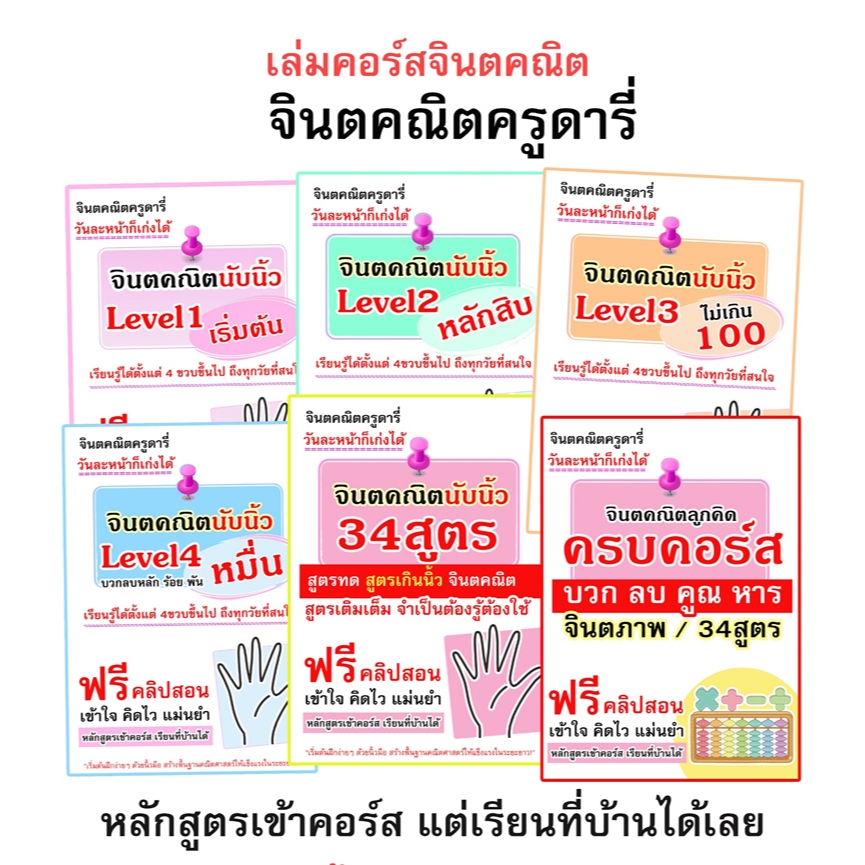 จินตคณิตครูดารี่ 📍 ครบคอร์ส หลักหน่วย-หลักหมื่น 📍 ฟรีคลิปสอน อนุบาล-ป.6 ทำตามได้เลยแม้ไม่มีพื้นฐาน