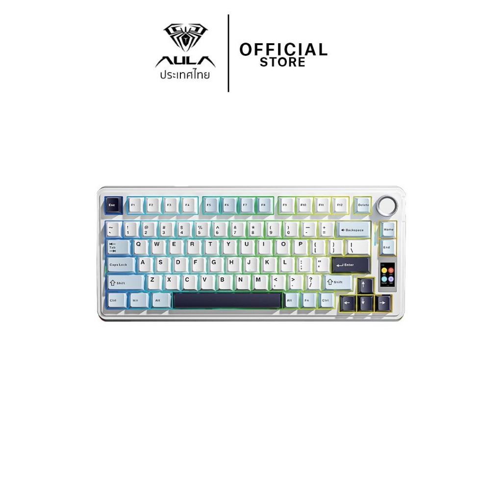 WIRELESS KEYBOARD (คีย์บอร์ดไร้สาย) AULA S75PRO GRADIENT-GRAY STAR VECTOR SWITCH