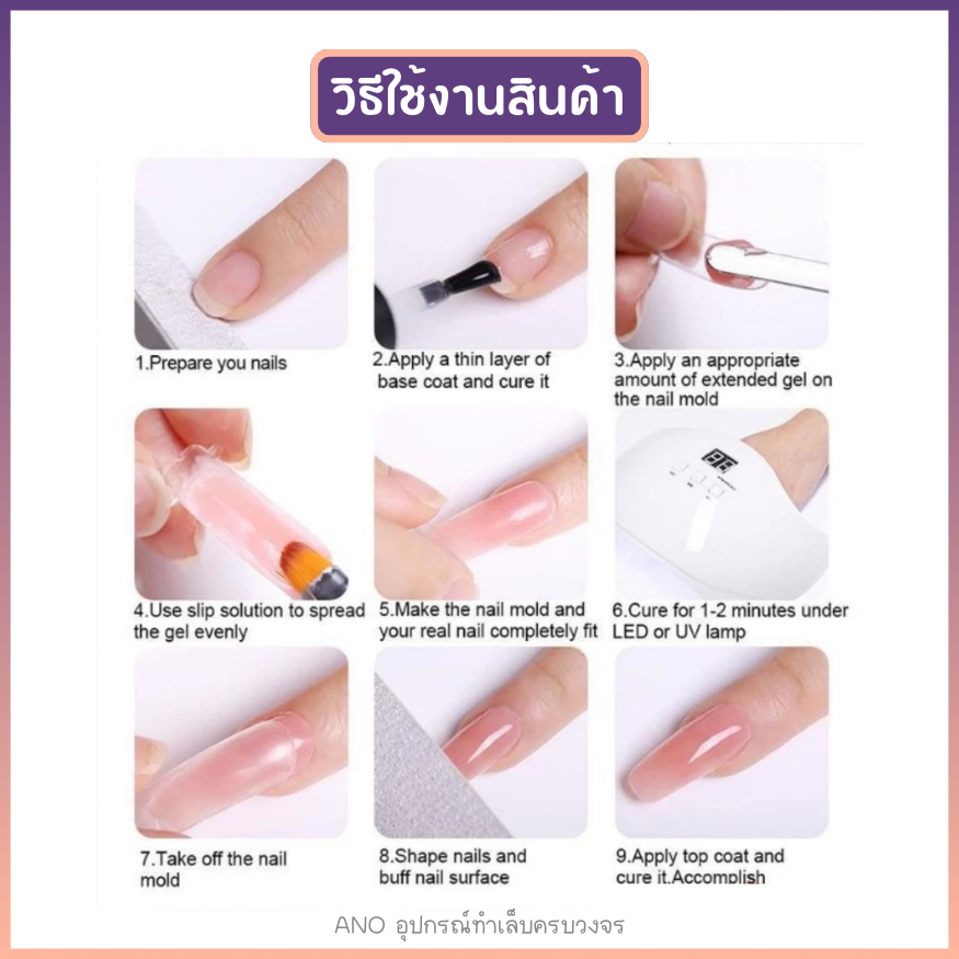 Poly Gel เจลต่อเล็บ Nee Jolie แบบจัดเซ็ตพร้อมทำ โพลี่เจลต่อเล็บ เพิ่มความยาว - รูปที่ 2