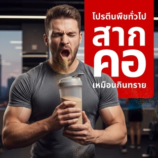 โปรตีนจากพืช ไม่สากคอ - Plant Protein - Rocketeer - โปรตีนพืช 100% รสช็อคโกแลต 908 กรัม