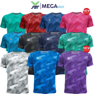 เสื้อกีฬาคอกลม FBT รุ่นใหม่ B2A223 B2A224 ตัดต่อคอยางยืด ผ้า…