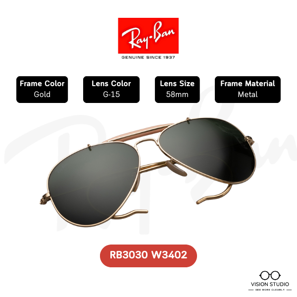 รวมสี/แท้ 100% แว่นกันแดด RayBan RB3030 รุ่น Aviator รับประกัน 2 ปี พร้อมอุปกรณ์ครบ