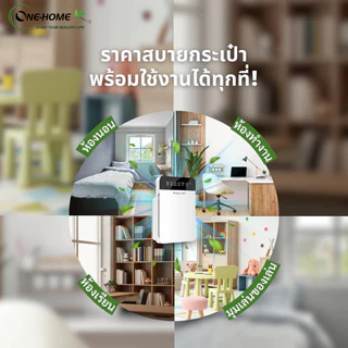 ONEHOME เครื่องฟอกอากาศ Air Purifier เครื่องฟอกอากาศฟังก์ชั่นภาษาไทย กรองฝุ่น ควัน และสารก่อภูมิแพ้ ไรฝุ่น รับประกัน3ป