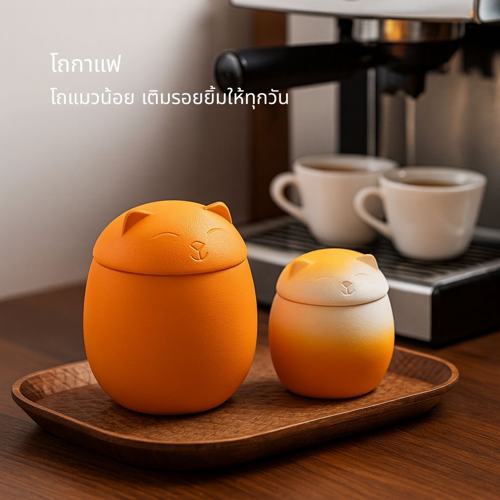 EQUAL โถเซรามิค โหลใส่เมล็ดกาแฟ โถชา พร้อมฝาปิด ภาชนะเก็บอาหารตกแต่งบ้าน มี 2 ขนาดให้เลือก เล็ก/ใหญ่