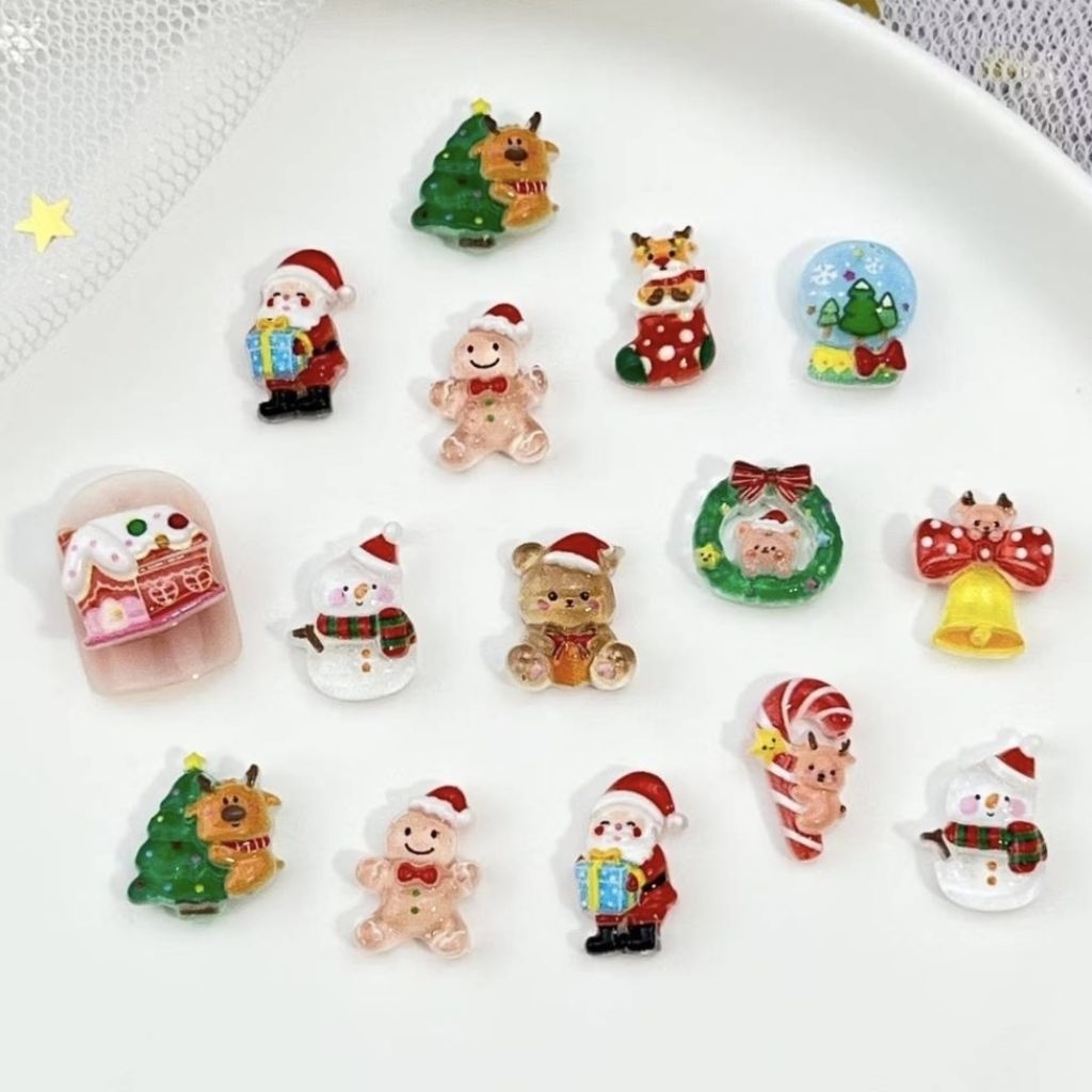 🇹🇭30ชิ้น🎄🤶 อะไหล่ตกแต่งเล็บลายคริสมาสต์ อะไหล่เล็บ คริสมาสต์ Christmas