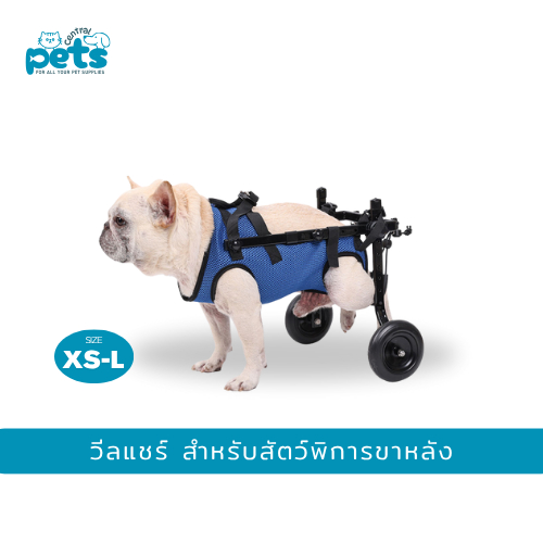 【PET CENTRAL】รถเข็นสัตว์เลี้ยง วีลแชร์สุนัข รถเข็นสำหรับสัตว์พิการ อุปกรณ์ช่วยฟื้นฟูสัตว์เลี้ยง แบบปรับได้