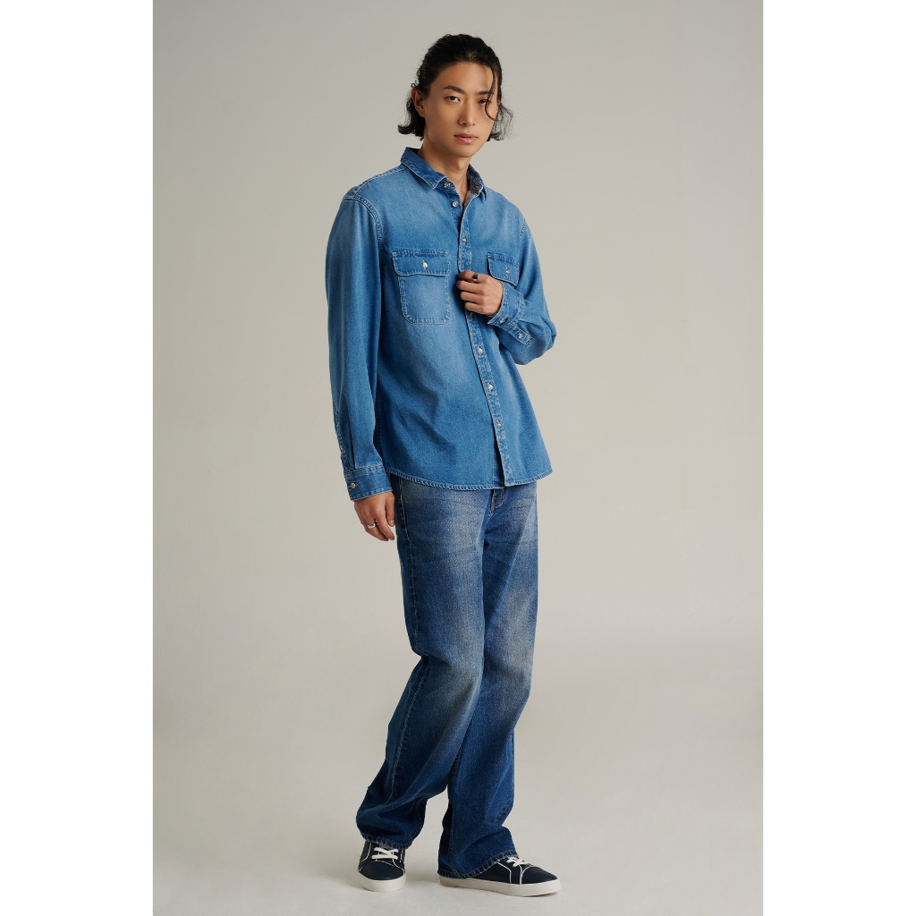 Mc JEANS قميص جينز رجالي Relaxed بأكمام طويلة — صورة 2