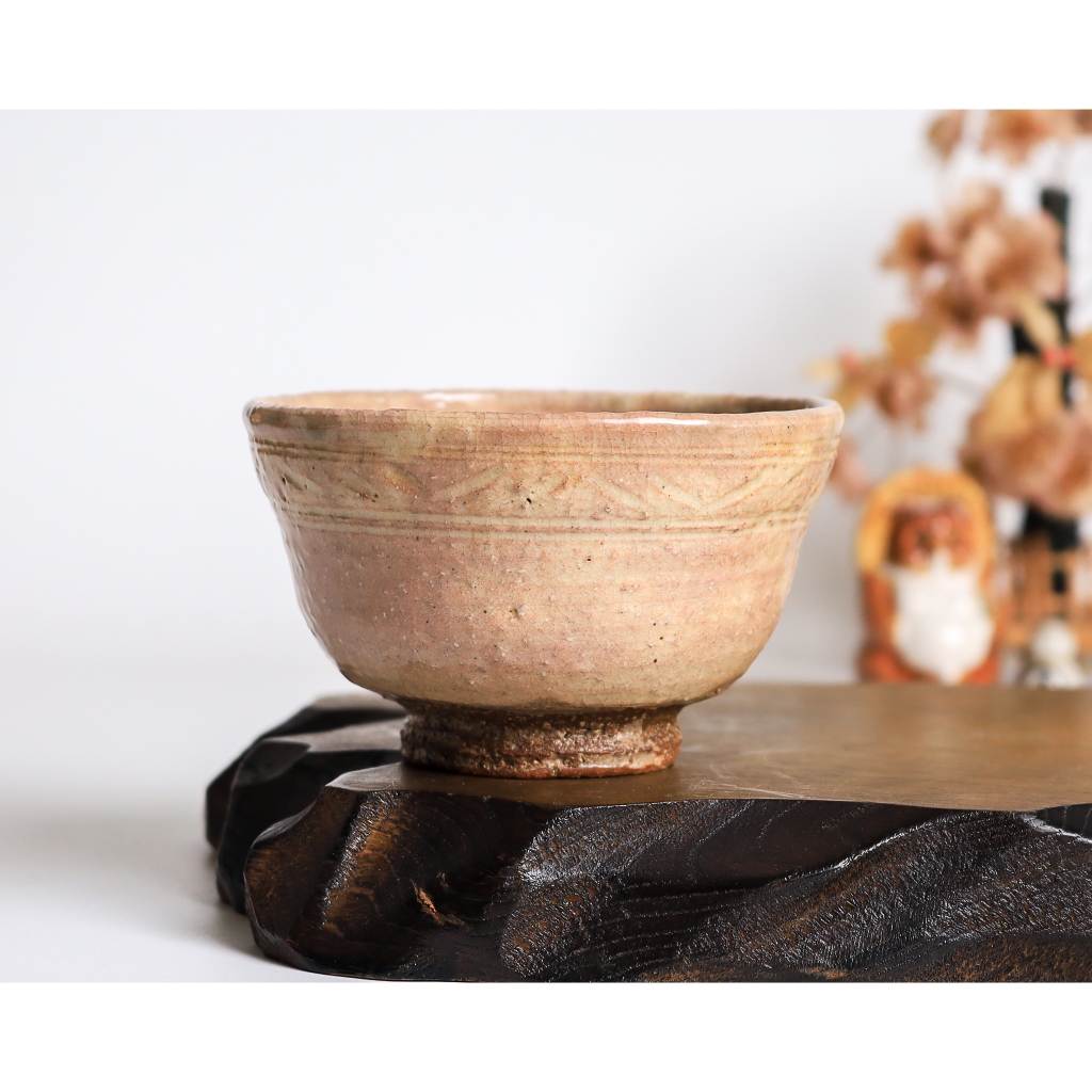 🍵MATCHACHAN Hagi Yaki  ถ้วยดินเผางานปั้น Hagi ที่โดดเด่นด้วยสีเอิร์ธโทนของดินเหนียว