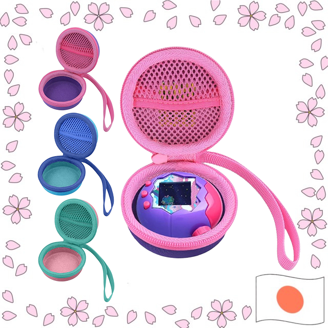 Tamagochi Paradise เคสเก็บเกมพกพา (Blue / Purple  / Pink ) – เฉพาะเคส พร้อมสายคล้อง【ส่งตรงจากญี่ปุ่น