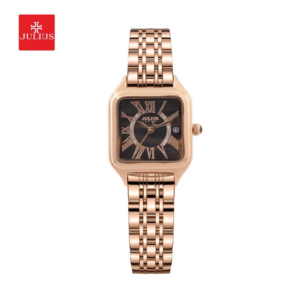 Julius นาฬิกาข้อมือผู้หญิง JA-1513 สายสแตนเลส หน้าปัดสี่เหลี่ยม แบรนด์เกาหลี แฟชั่นฮิตของแท้