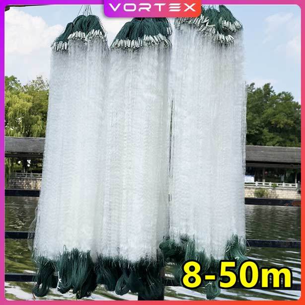ตาข่ายดักปลา มองดักปลา รุ่นติดตะกั่ว ลึก 1.2/1.8 เมตร ยาว 50 เมตร ขนาด 1-6 ซม. แหอวนดักปลา ดักงูได้ คุณ