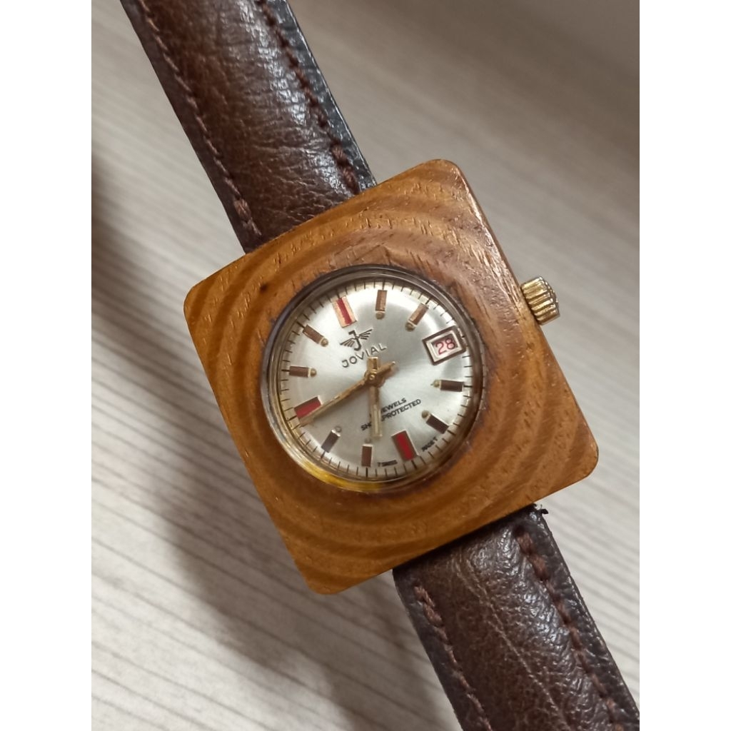 นาฬิกามือสอง Jovial Swiss made ระบบไขลาน งานสะสม เดินพร้อมใช้