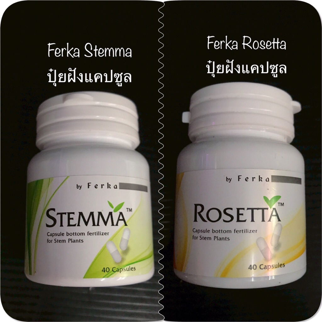 แบ่งขายปุ๋ยฝัง Ferka ( Stemma , Rosetta ) 1 กระปุกมี 40 แคปซูล