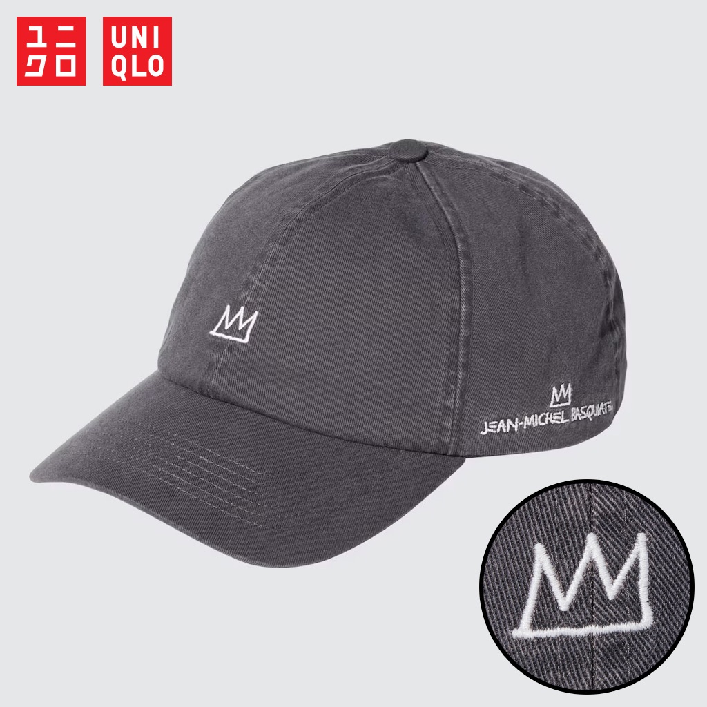 หมวกแก๊ป Uniqlo - Jean-Miachel Basquiat 0108 Gray
