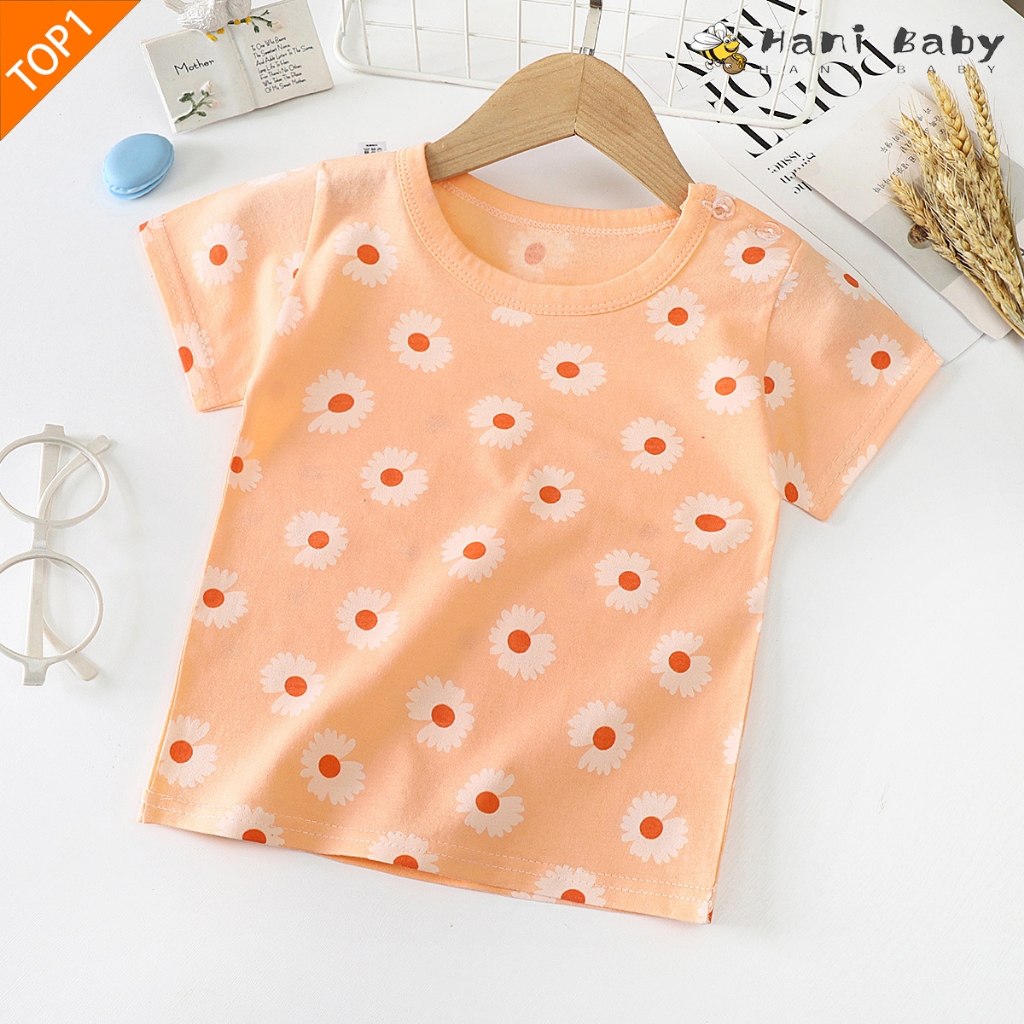 เสื้อยืดเด็กผู้หญิง เสื้อยืดเด็กคอกลม ผ้านุ่มใส่สบาย สไตล์หวานๆเด็กหญิง สีชมพู พร้อมส่ง