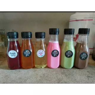 ขวด PET ทรงเหลี่ยมนม กลมตัด 150ml พร้อมฝา ขวดน้ำ น้ำชง (แพค 150ขวด)