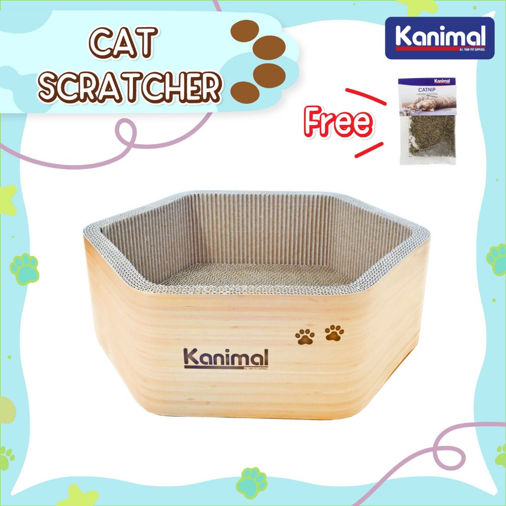 [CS-1990] Kanimal Cat Toy ของเล่นแมว ที่ลับเล็บแมว รูปหกเหลี่ยม (ต่อกันได้) ขนาดจัมโบ้ Size XL 50x50