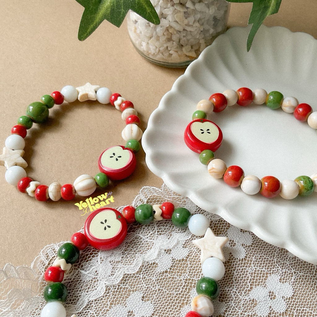 สร้อยข้อมือจี้แอปเปิ้ล มี 3 แบบให้จับจอง !