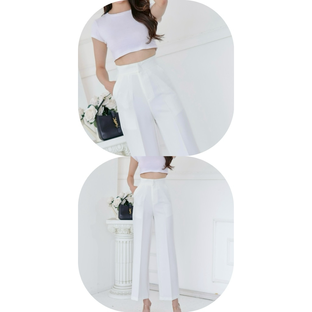 กางเกงขายาวผู้หญิงใส่ทำงานT55 - รูปที่ 4