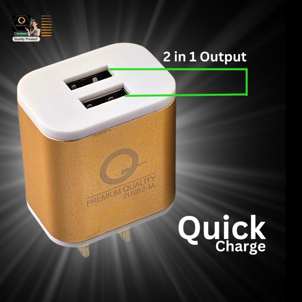 หัวชาร์จ ส่งด่วน1-2วัน รุ่นC13 มาแบบ 2USB 2.4A ชาร์จด่วน Quick chrager ลดราคา60เปอร์เซ็นต์ 400บาทลดเ