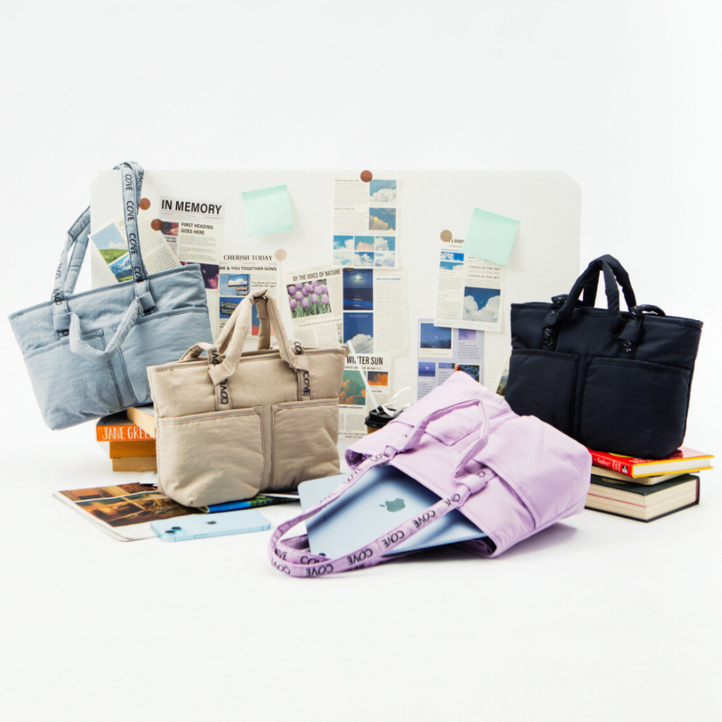 COVE Puffy Minitrip Tote กระเป๋าสะพายไซส์มินิ ฟังก์ชั่นครบครัน น้ำหนักเบา
