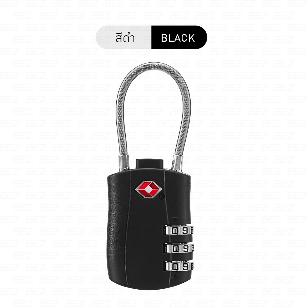 BEZ กุญแจล็อคกระเป๋าเดินทาง ล็อค 3 รหัส กุญแจรหัส TSA มาตรฐานสากล Luggage lock วัสดุแข็งแรง - รูปที่ 5