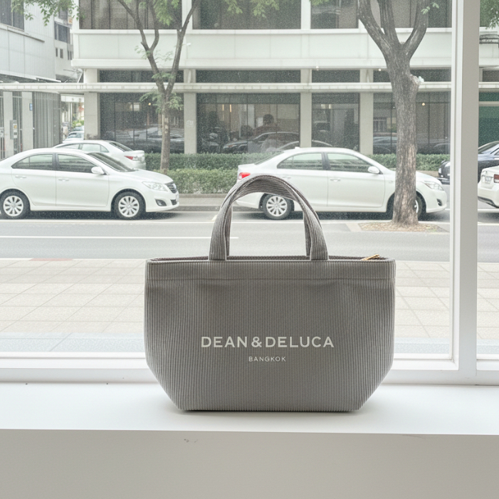 D&D CORDUROY GREY TOTE BAG S