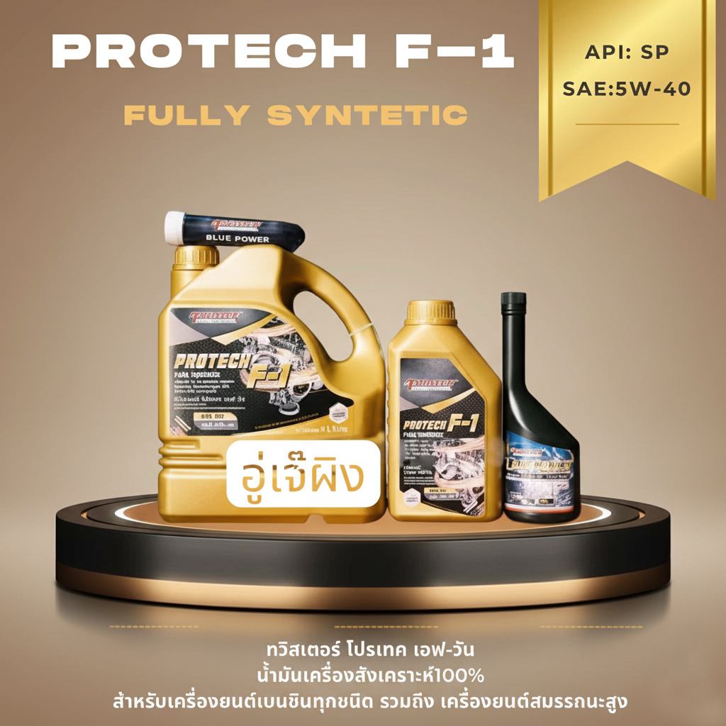 น้ำมันเครื่อง รถเบนซิน Twister F-1  SP 5w-40 น้ำมันเครื่องสังเคราะห์เเท้ เครื่องยนต์สมรรถนะสูง