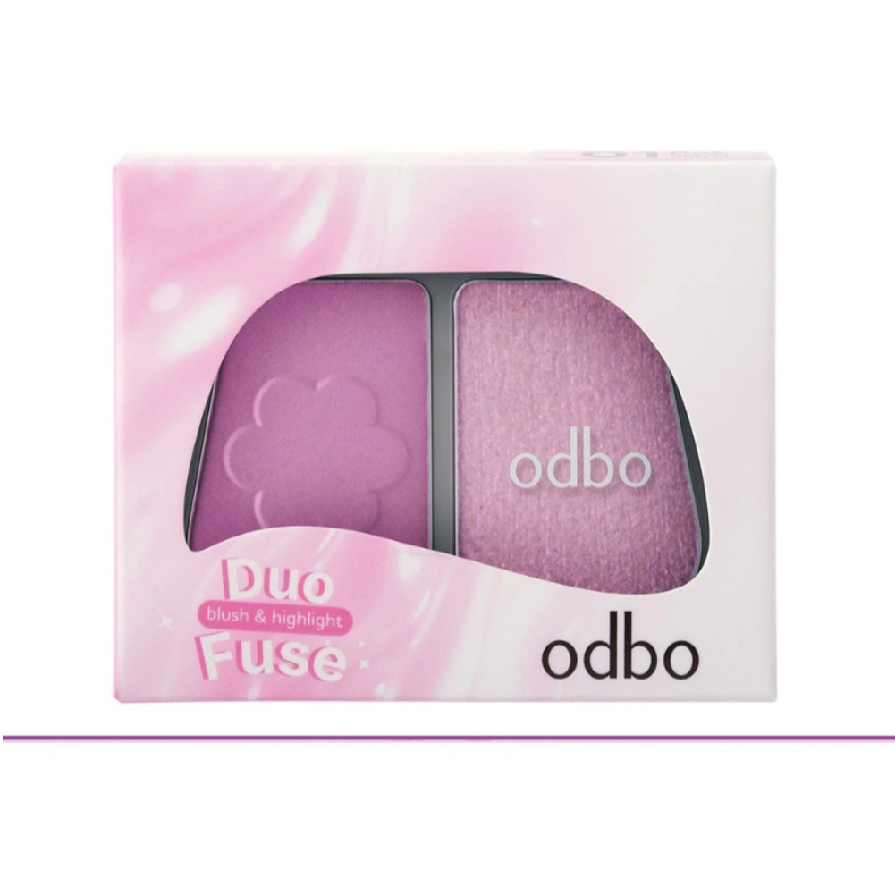 (แท้) ODBO Duo Fuse Blush & Highlight #OD1333 โอดีบีโอ ดูโอ ฟิวส์ บลัช แอนด์ ไฮไลท์ บลัชโกลว์ดูโอ้ดอกไม้