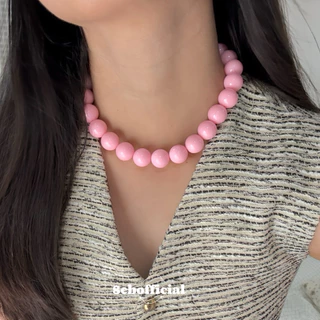 Sebofficial | Bubble Necklace (𝟏𝟔/𝟏𝟖𝐦𝐦.)♡‧₊˚| สร้อยคอลูกปัดอะคลิลิก สร้อยคอแฟชั่น สร้อยลูกปัดเม็ดกลมใหญ่