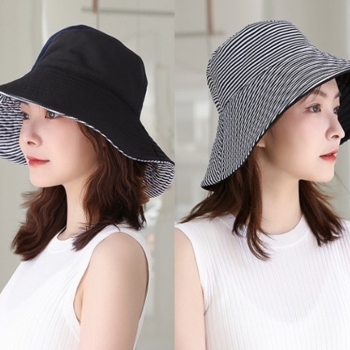 หมวกบักเก็ต 2 ด้าน ผ้าหนา มีเชือกรัดคาง หมวกเดินป่ากันแดด รุ่น Outdoor Hat