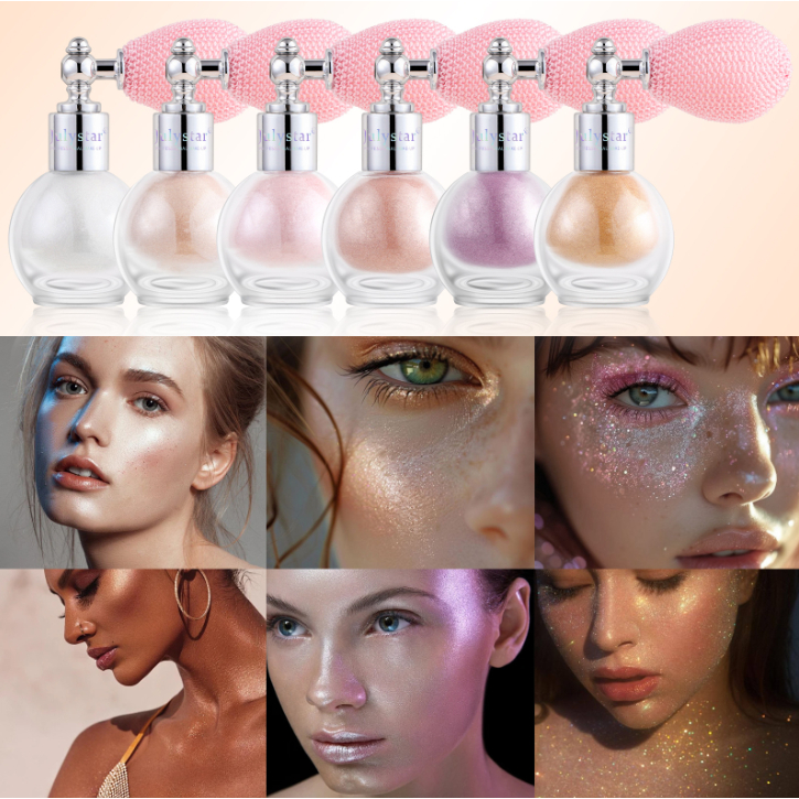 พร้อมส่ง ชิมเมอร์สําหรับแต่งหน้า สเปย์กลิตเตอร์ ไฮกลอส Shimmerring Spray Powder ฉีดได้ทั้งหน้าและตัว