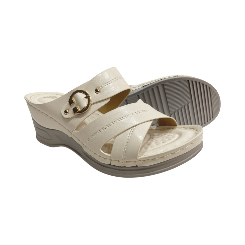 D'ARTE (ดาร์เต้) รองเท้าแตะแบบสวม รองเท้าแตะเสริมส้น รุ่น D66-25718