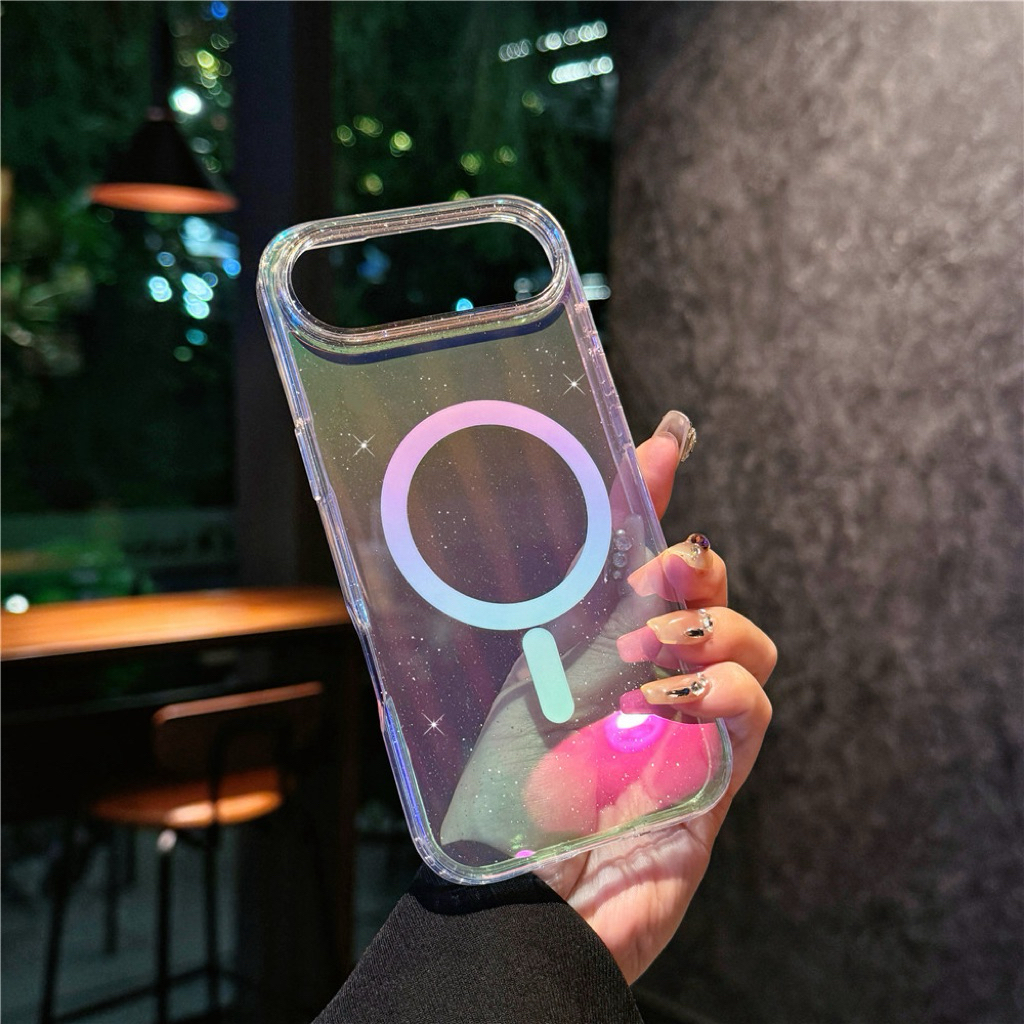 เคสแม่เหล็ก สีรุ้งใสประกายกากเพชร รองรับการชาร์จแบบไร้สาย ราคา ถูกที่สุด ดีลบีเคเค แกลเลอรีภาพที่ 7