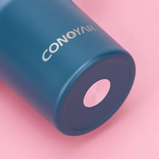 CONOYAR แก้วเก็บความเย็น สแตนเลสแท้ 1200MLพร้อมที่จับ และฝาปิดหลอด เก็บเย็น-ร้อนได้นาน แก้วสแตนเลส T01304