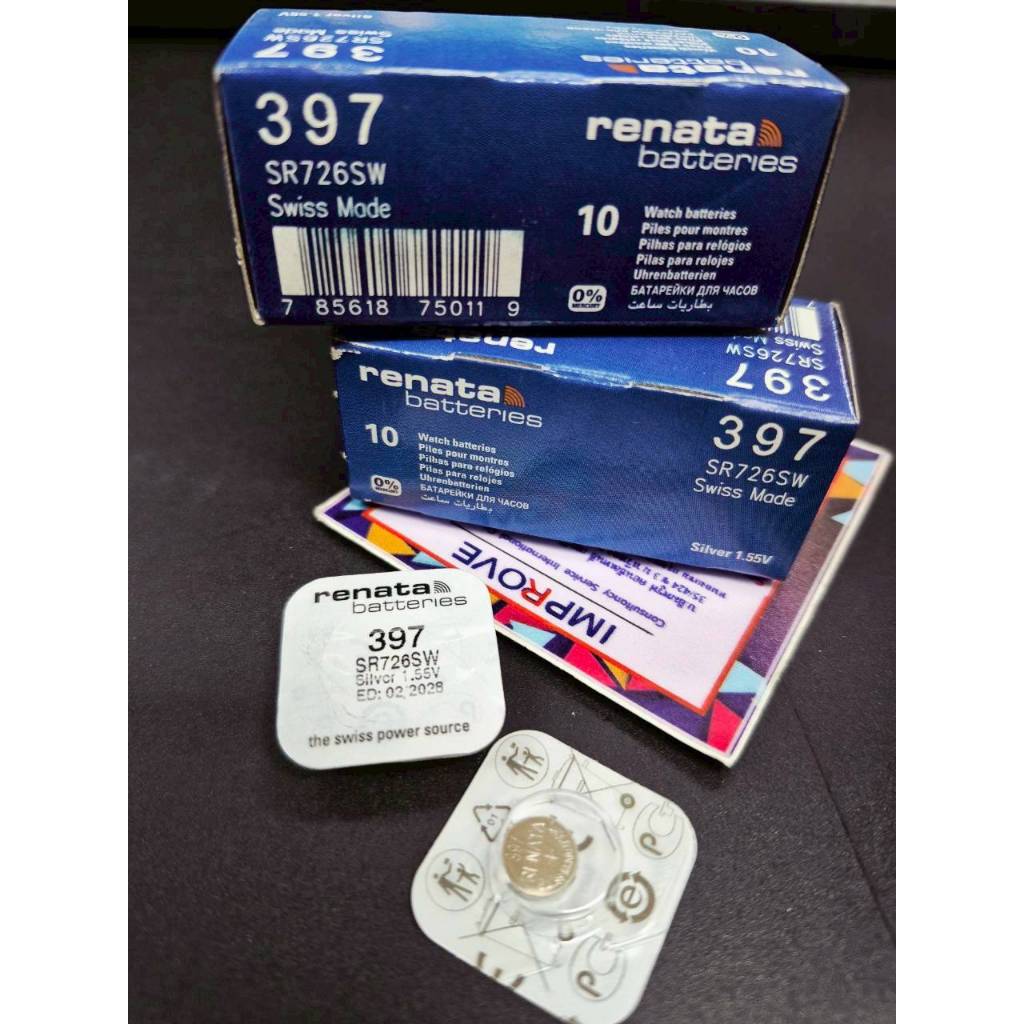 Renata 397, 726 (SR726SW) Watch Batteries Silver Oxide 1.55V (1PC)
