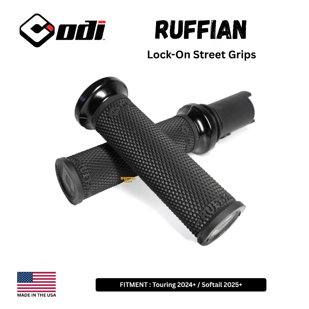 ODI - RUFFIAN Hand Grips ปลอกแฮนด์สำหรับ Harley 24+