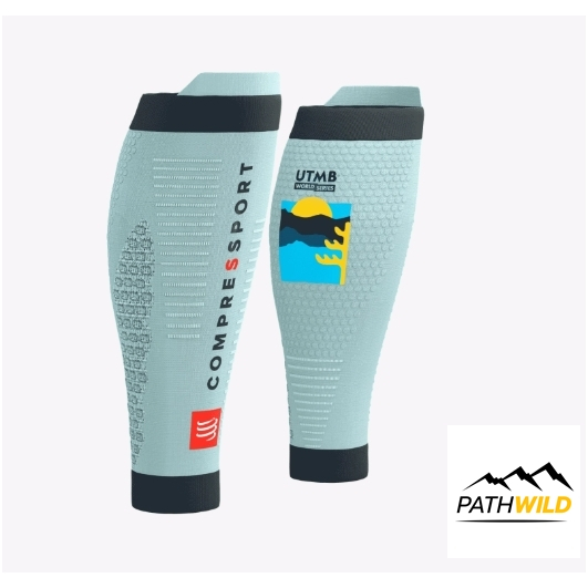 COMPRESSPORT R2 3.0 - 360º print - UTMB 2025 รัดน่องสำหรับใส่วิ่ง ช่วยลดความเสี่ยงในการบาดเจ็บจากตะคริว เสริมการไหลเวียน