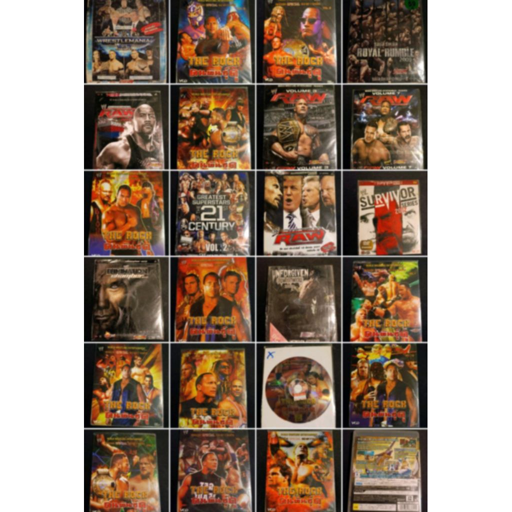 VCD มวยปล้ำรวมฮิต The Rock มีหลายแผ่น
