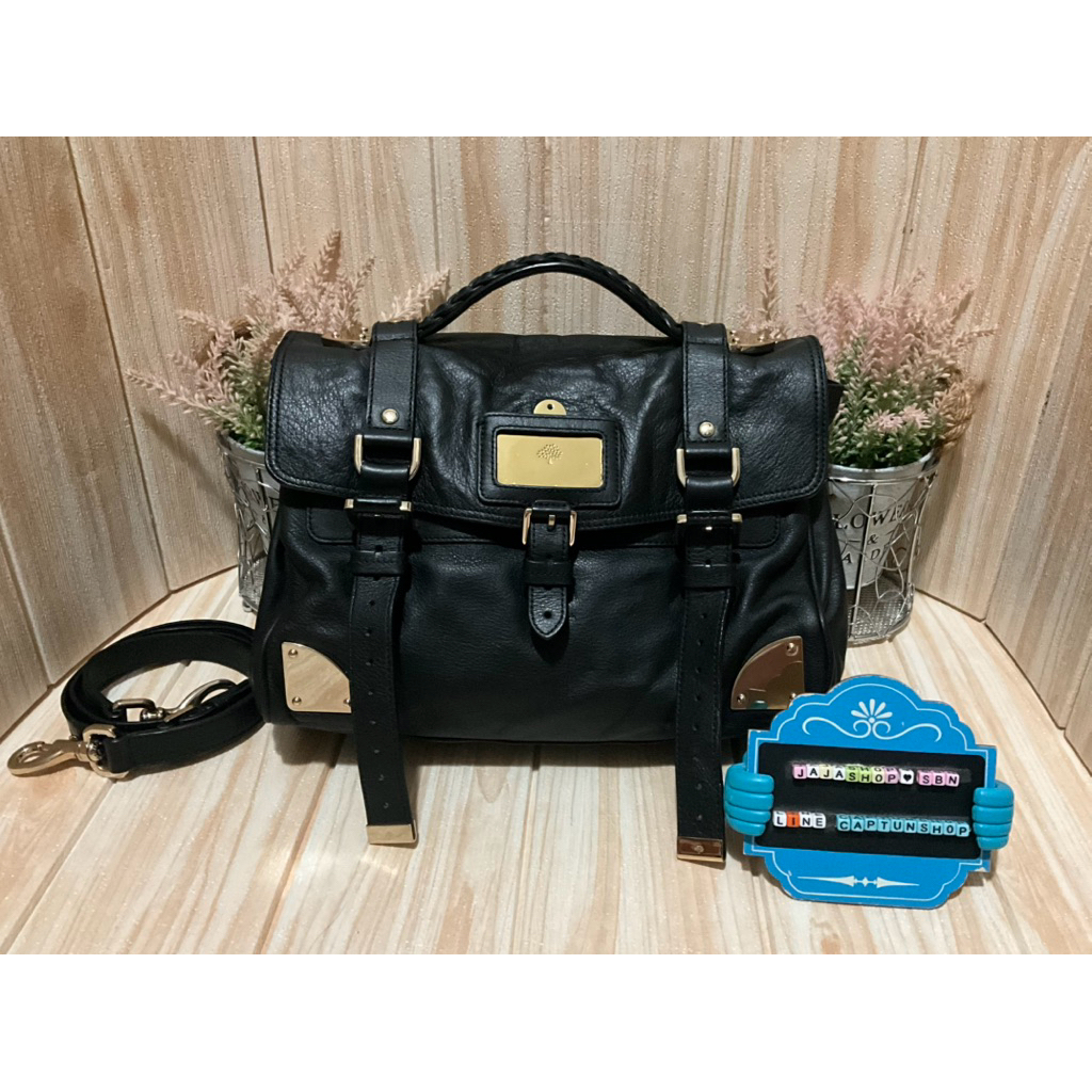 C21.Mulberry Alexa Black Bag with gold hardware 100%