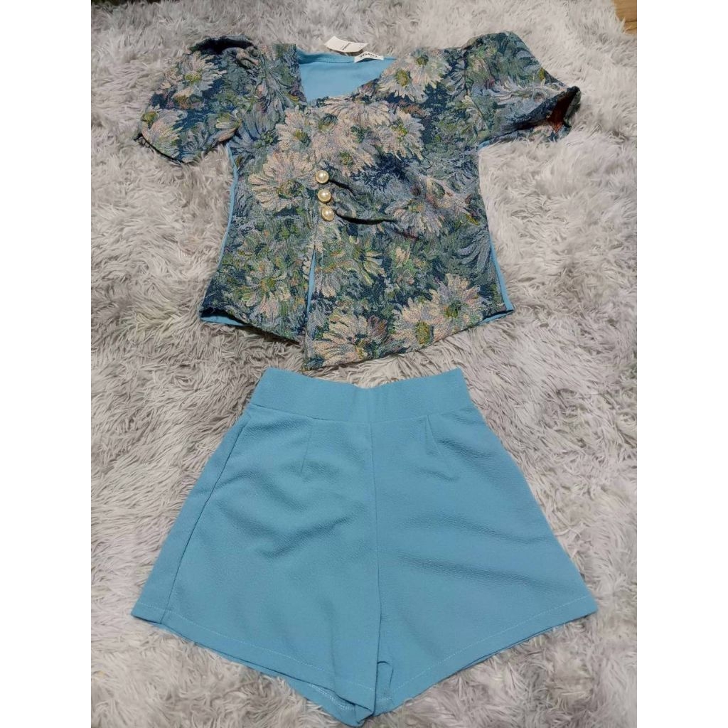 ชุดเซ็ทขาสั้นมือ 1 ป้ายห้อย งานป้าย SUGARIO ไซส์ S