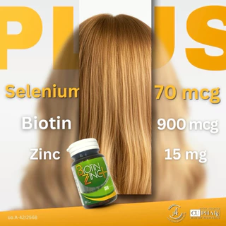 สูตรใหม่ Biotin Zinc Plus เภสัชจุฬา เพิ่ม Selenium 90เม็ด/1ขวด มีใบรับรองจากบริษัท เอเชี่ยน ฟาร์มาซูติคัล จำกัด