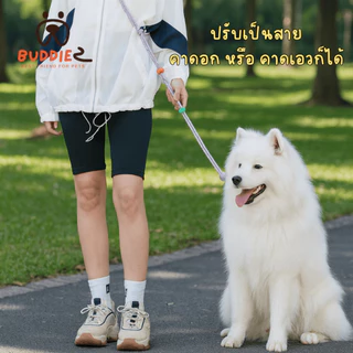 Buddiez สายจูงน้องหมา ตะขอเกี่ยวและเชือก วัสดุเกรดพรีเมี่ยม แข็งแรงทนทาน ใช้ได้กับน้องหมาทุกสายพันธ์ุ