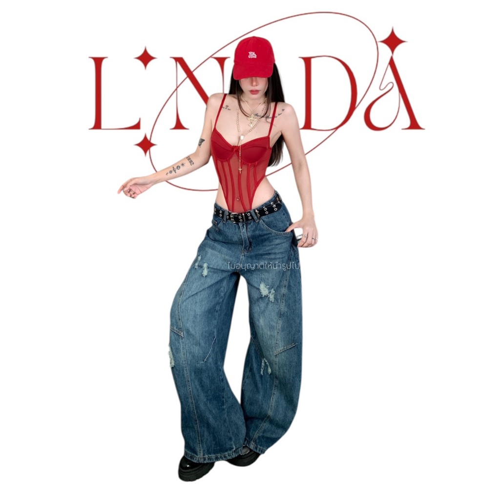 L'NADA【พร้อมส่ง】บอดี้สูทสายเดี่ยวซีทรู แมทได้กับทุกชุด มี4สี #6001 รูปที่ 3