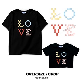 resign.studio - Oversize/Crop ลาย Pixel Love