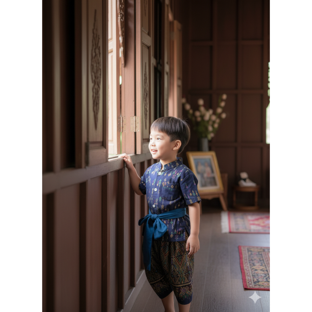 ส่งไว ภายใน 1 วัน 🎉 ชุดไทยเด็กผู้ชายแฟชั่นใหม่! ใส่ไปงานโรงเรียน งานบุญ งานแต่ง ดูดีแบบไทยแท้